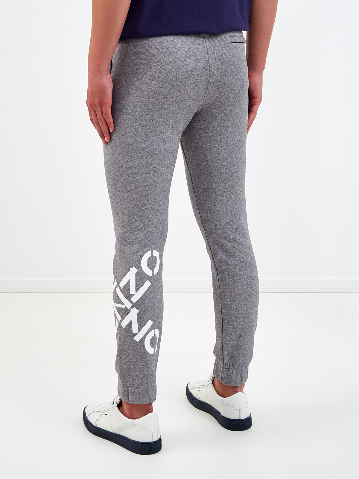 Спортивные брюки-джоггеры из плотного хлопка KENZO, цвет серый, размер L;S - фото 4